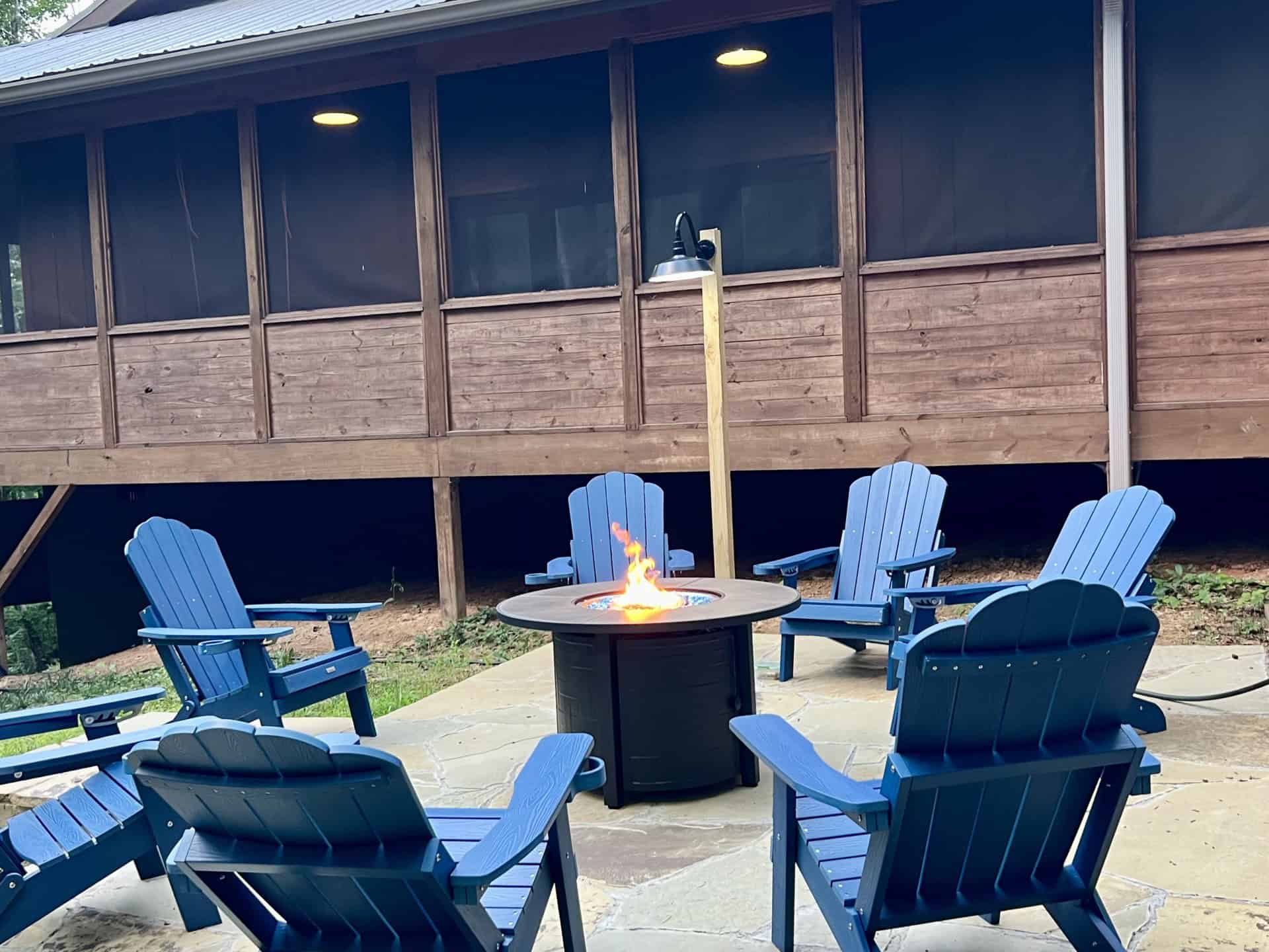 Firepit at The Hideout - The Cove at Fairview - Vacation Rentals - Asheville, NC