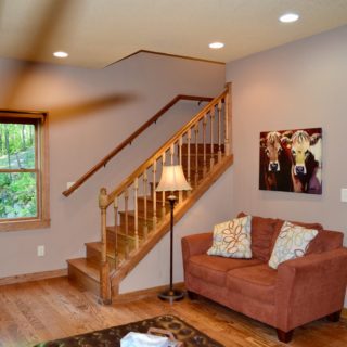 The Huntley Cabin Living Room - The Cove at Fairview Vacation Rentals - Asheville NC