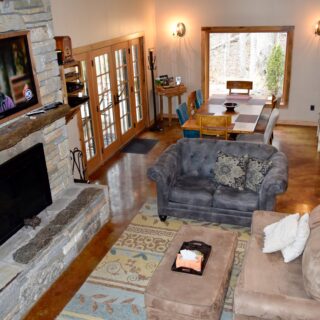 My Place living room has an open layout - The Cove at Fairview - Vacation Rentals- Asheville, North Carolina