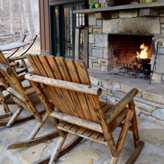 My Place has an outdoor fireplace - The Cove at Fairview - Vacation Rentals- Asheville, North Carolina