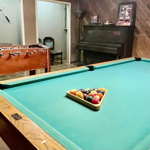 Enjoy a game of pool on this Brunswick pool table - The Cove at Fairview - Vacation Rentals - Asheville, NC