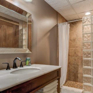 Our House downstairs bathroom - The Cove at Fairview Vacation Rentals - Asheville NC